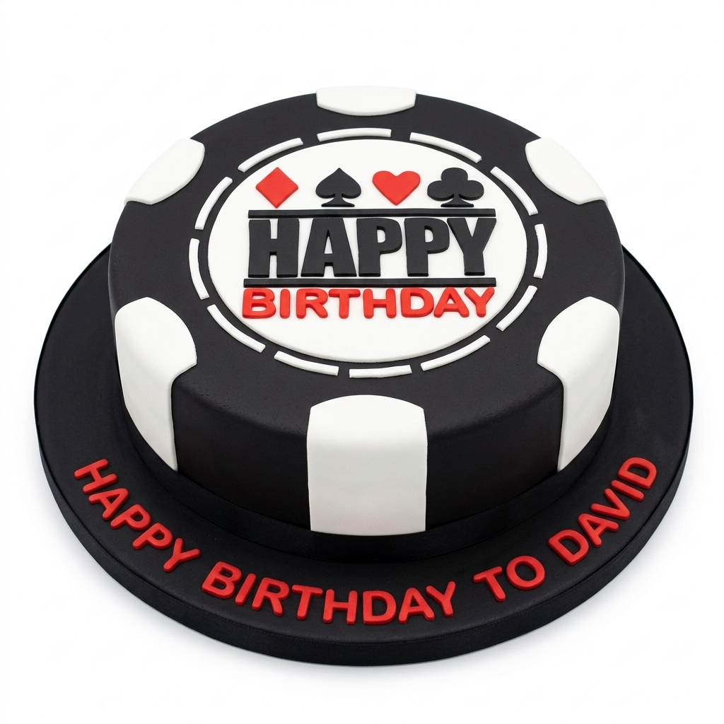 Poker Chip Birthday Cake
