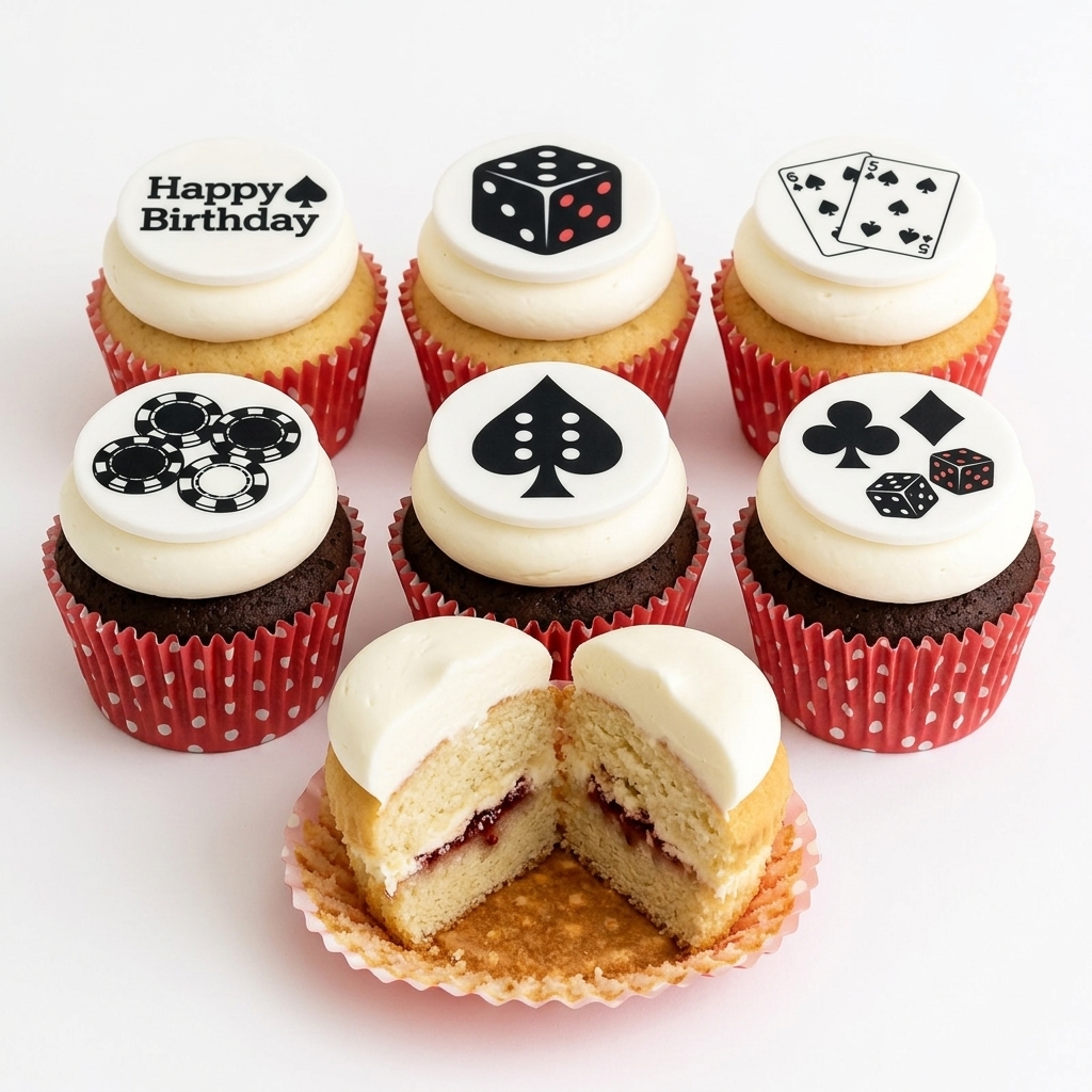 Casino Theme Birthday Cupcakes