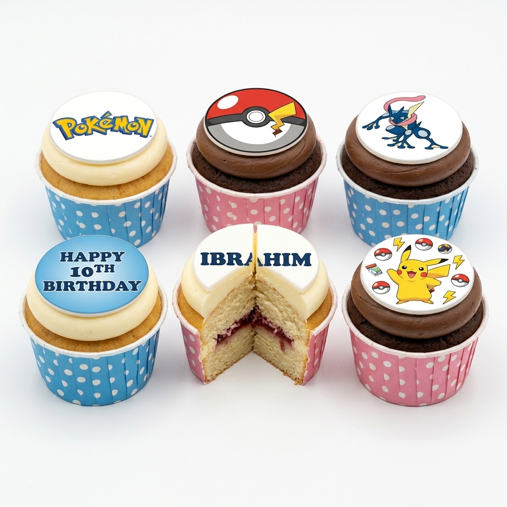 Pokémon Birthday Cupcakes | Personalised Kids Party Treats