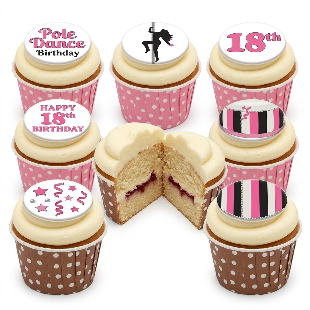 Pole Dance Birthday Cupcakes
