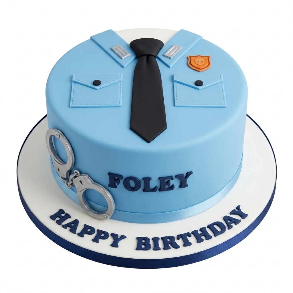 Police Uniform Birthday Cake