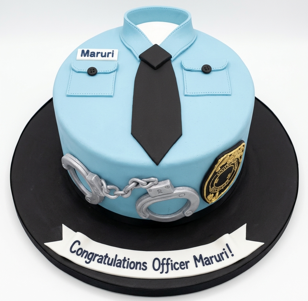 Personalised Police Officer Birthday Cake