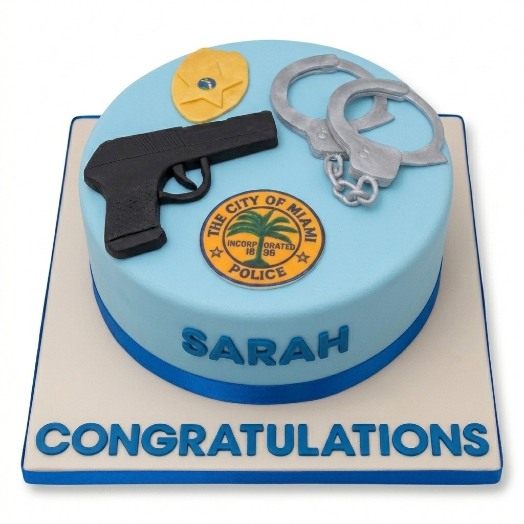Police Theme Celebration Cake