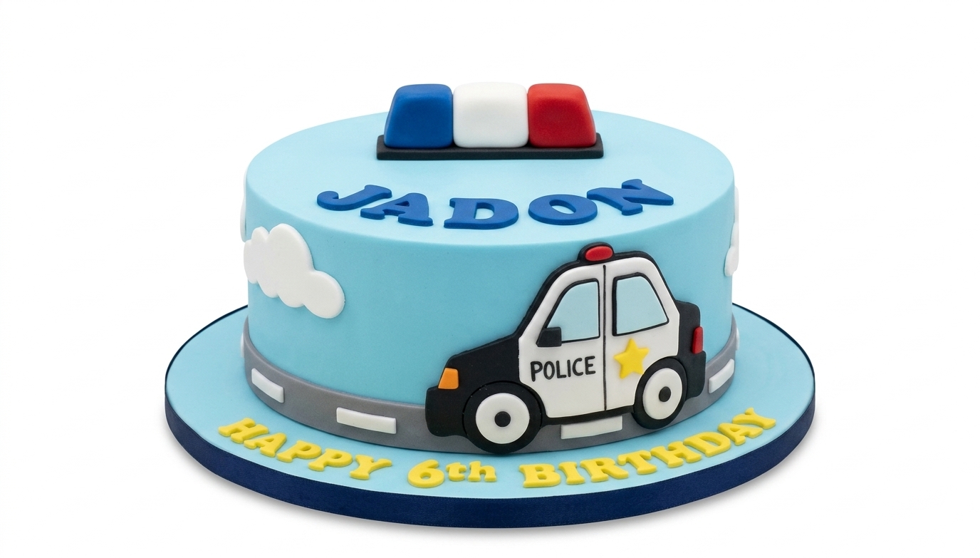 Police Car Birthday Cake for Kids