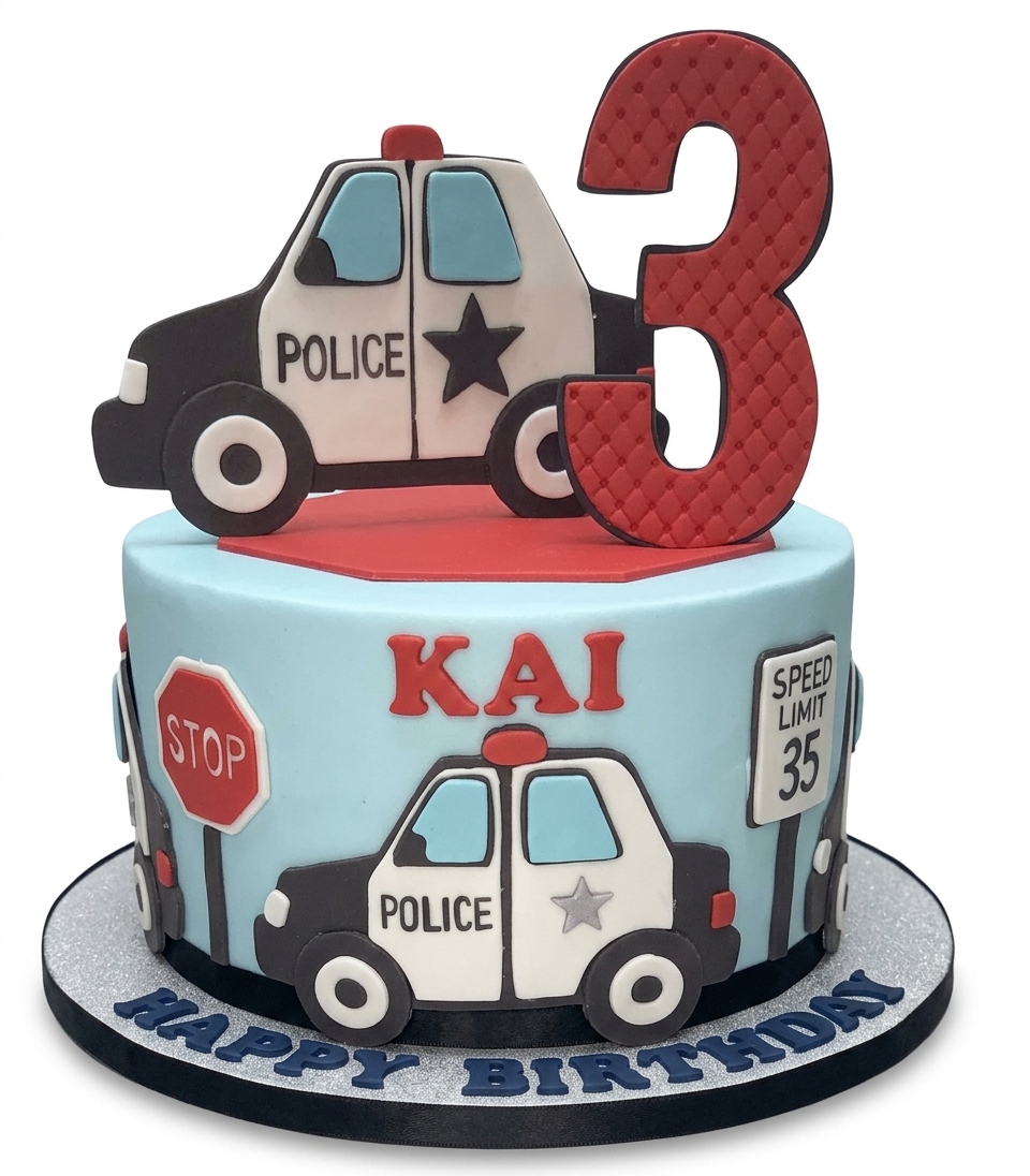 Police Car Birthday Cake