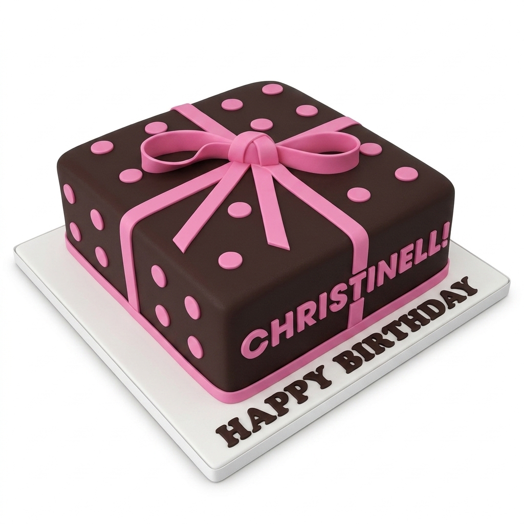 Gift Box Birthday Cake