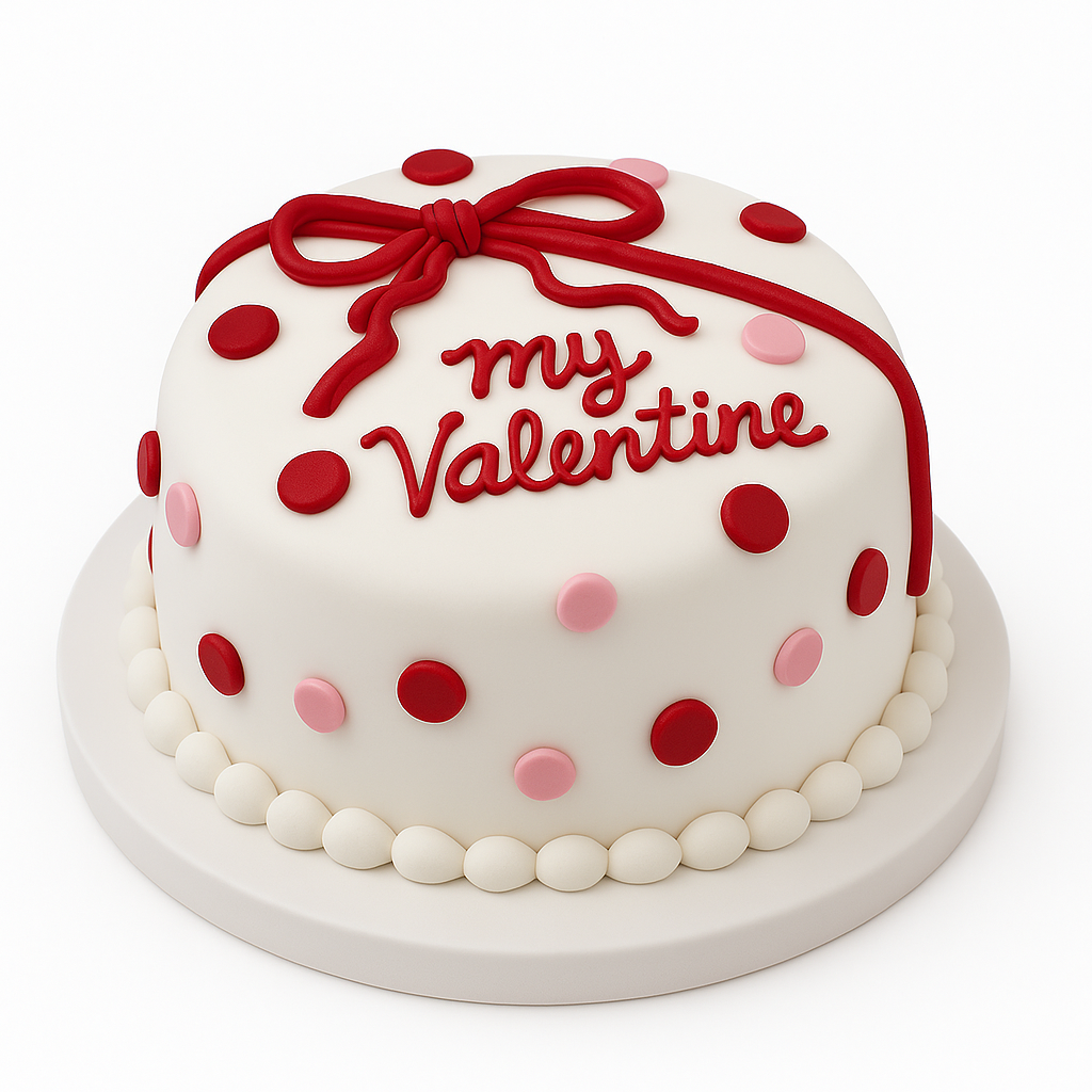 Polka Dot Valentine Cake