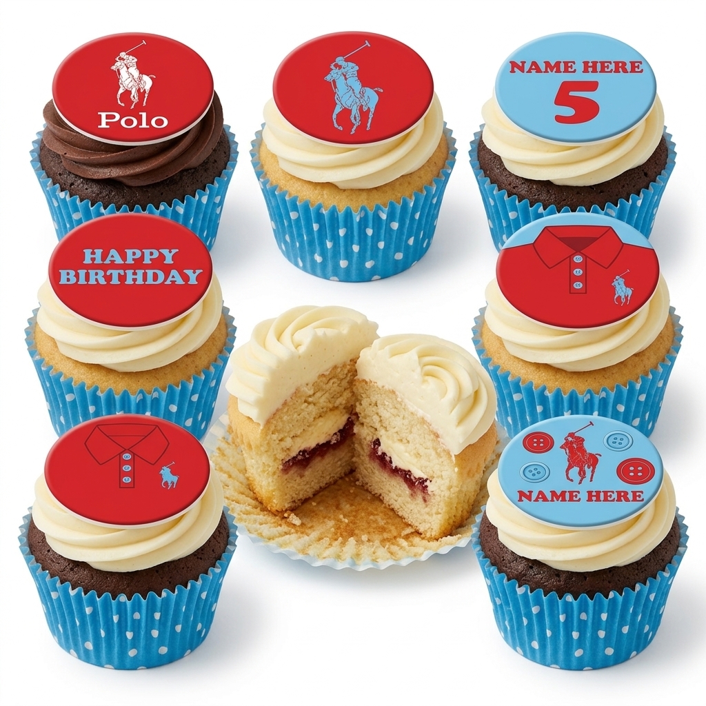 Polo Theme Birthday Cupcakes