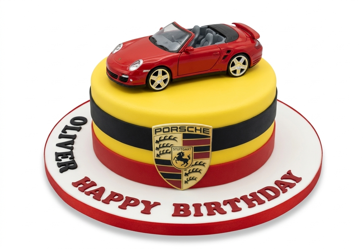 Porsche Car Birthday Cake for Him