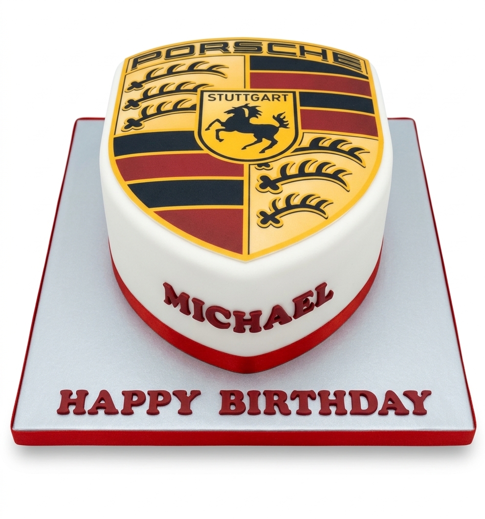 Porsche Logo Birthday Cake