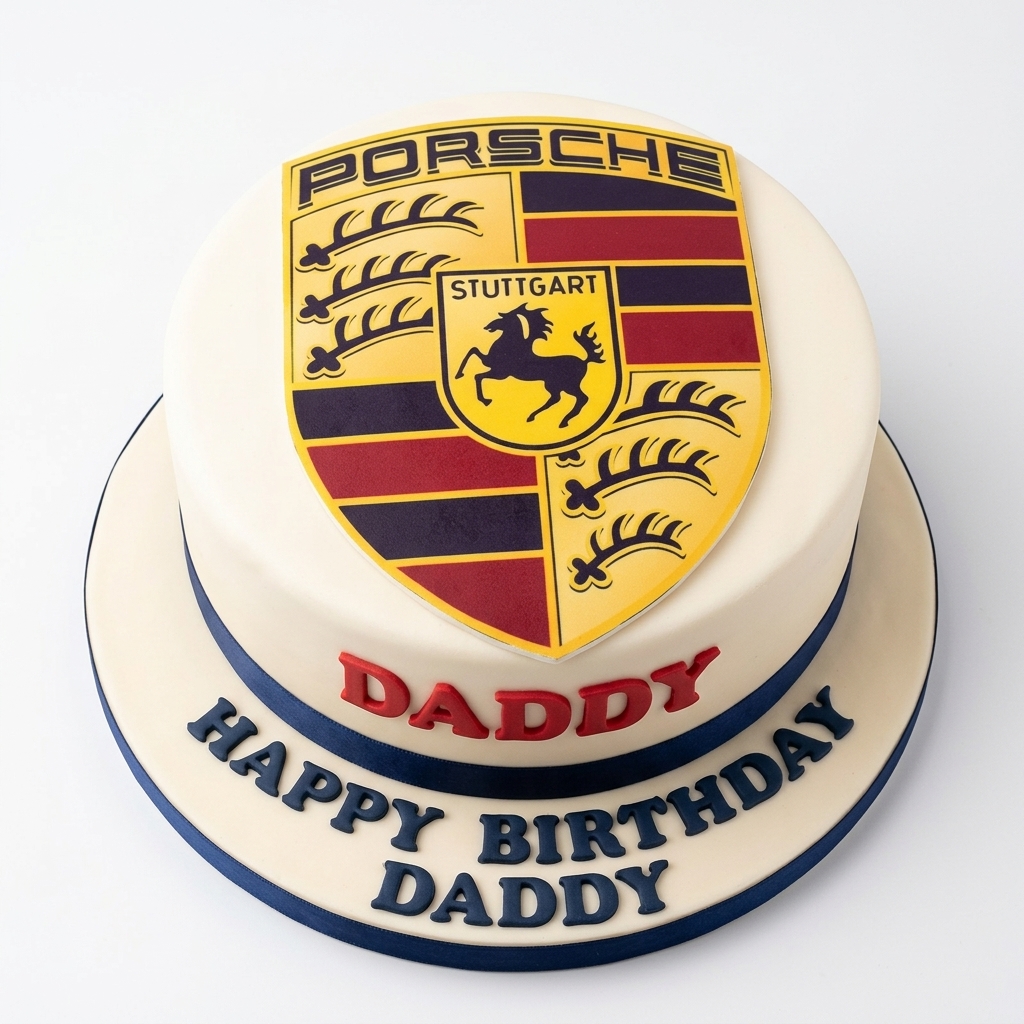 Porsche Logo Birthday Cake