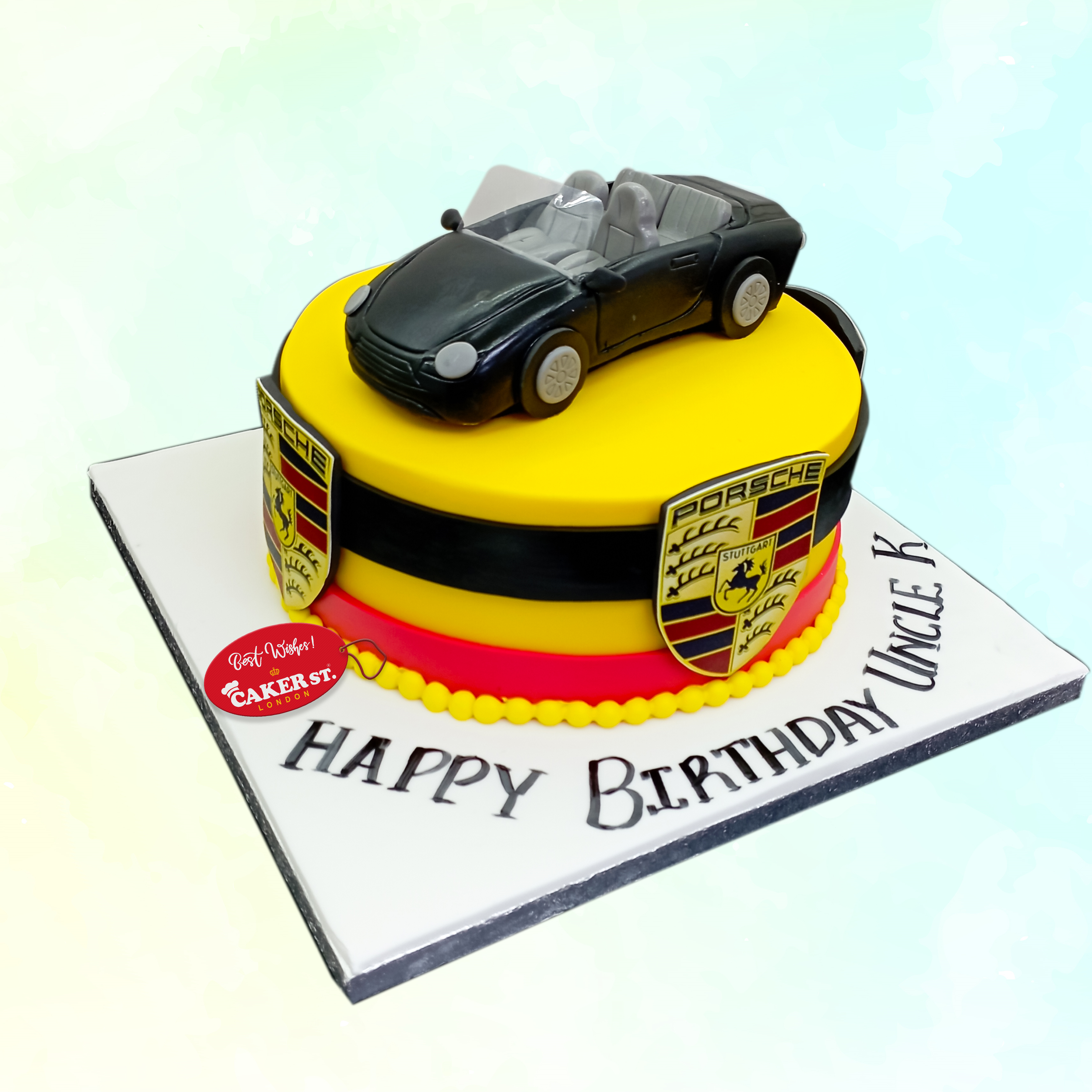 Porsche Car Cake for Boys