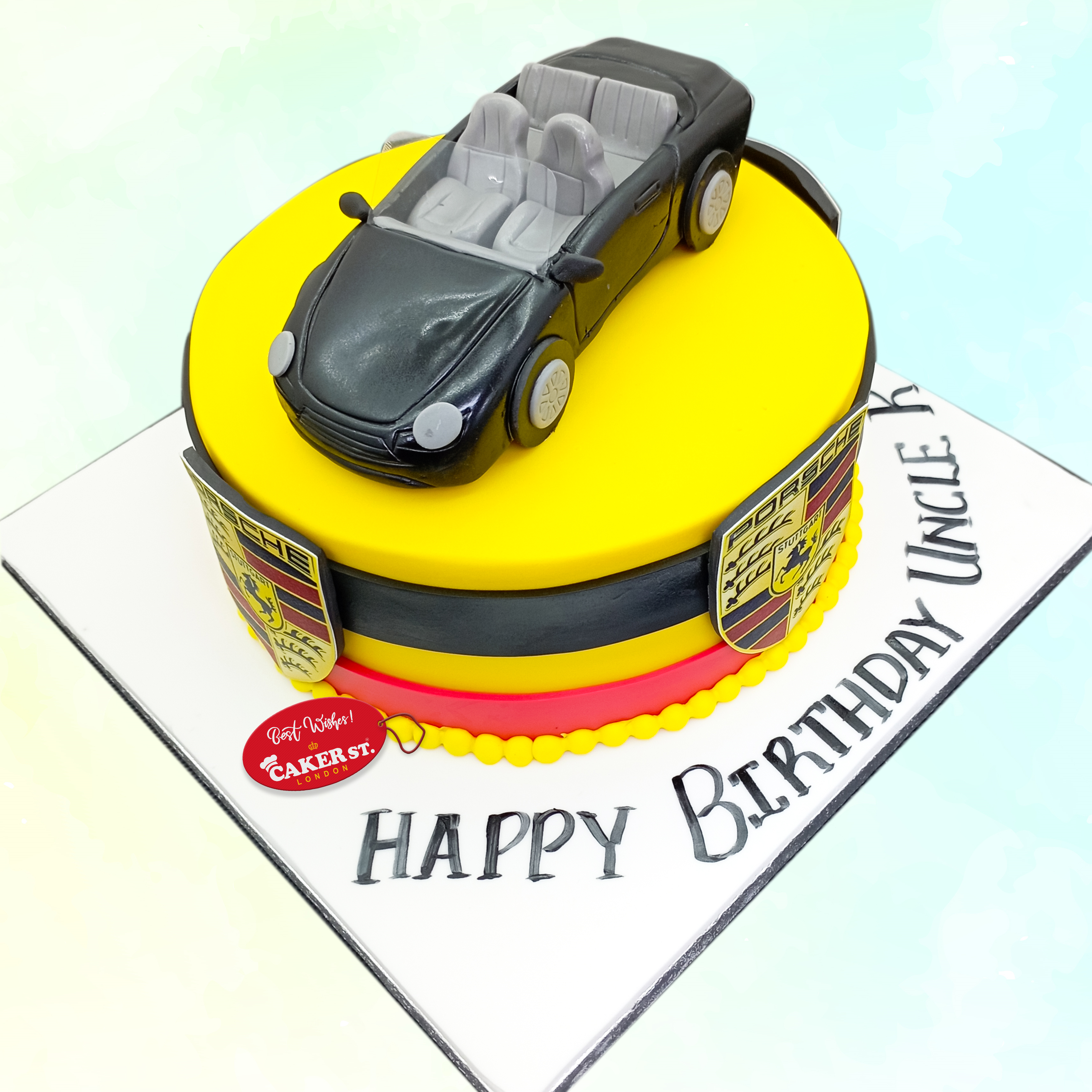 Porsche Car Cake for Boys