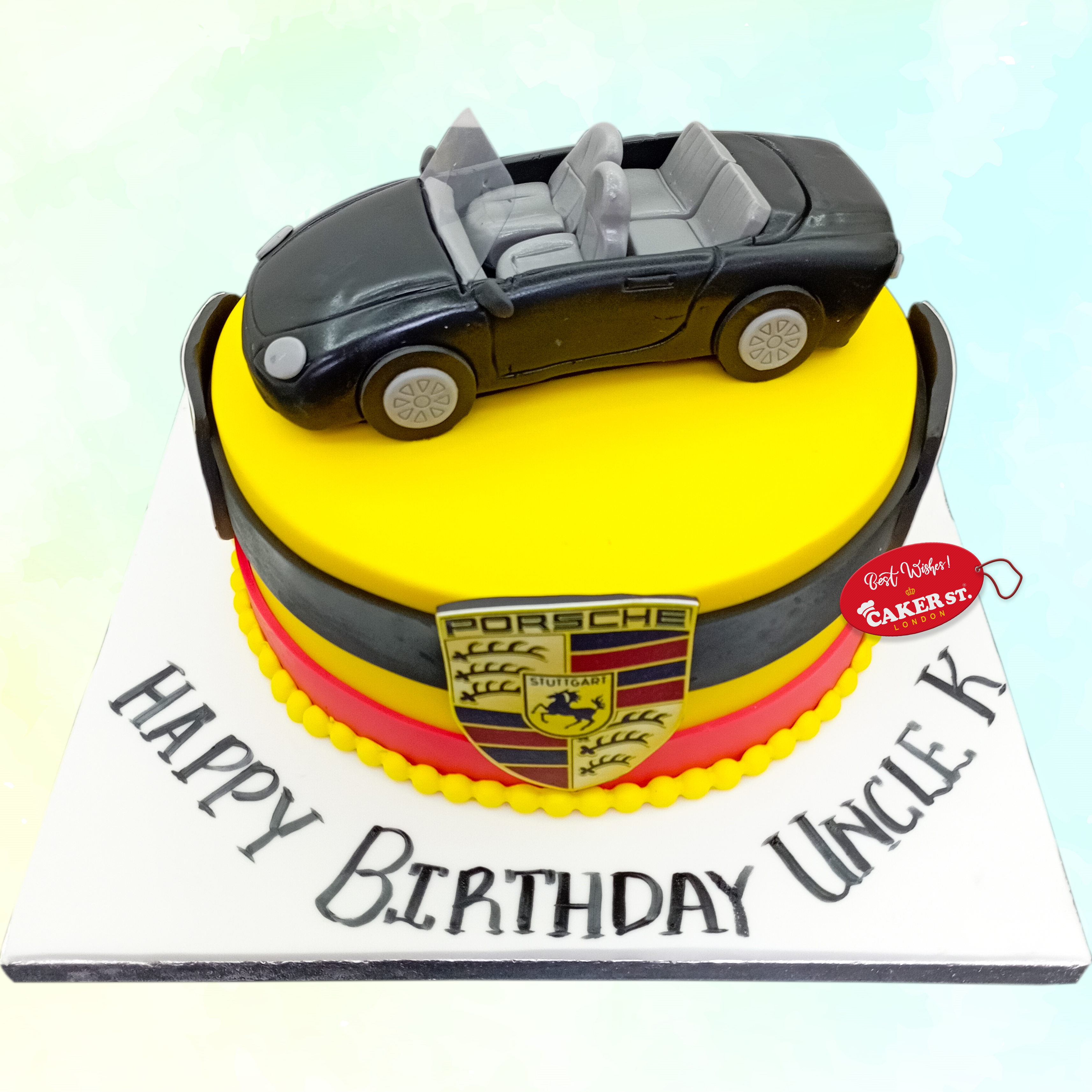 Porsche Car Cake for Boys