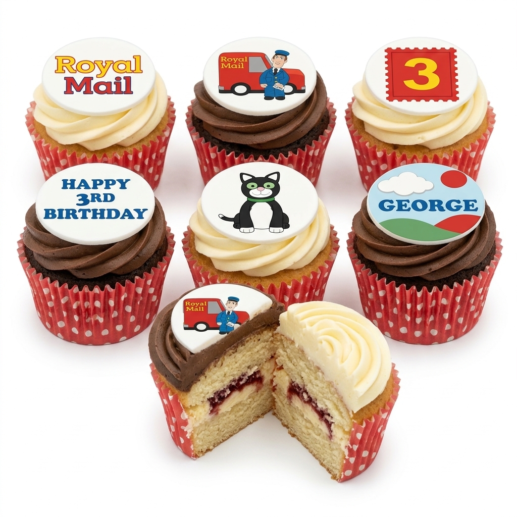Royal Mail Postman Kids Birthday Cupcakes