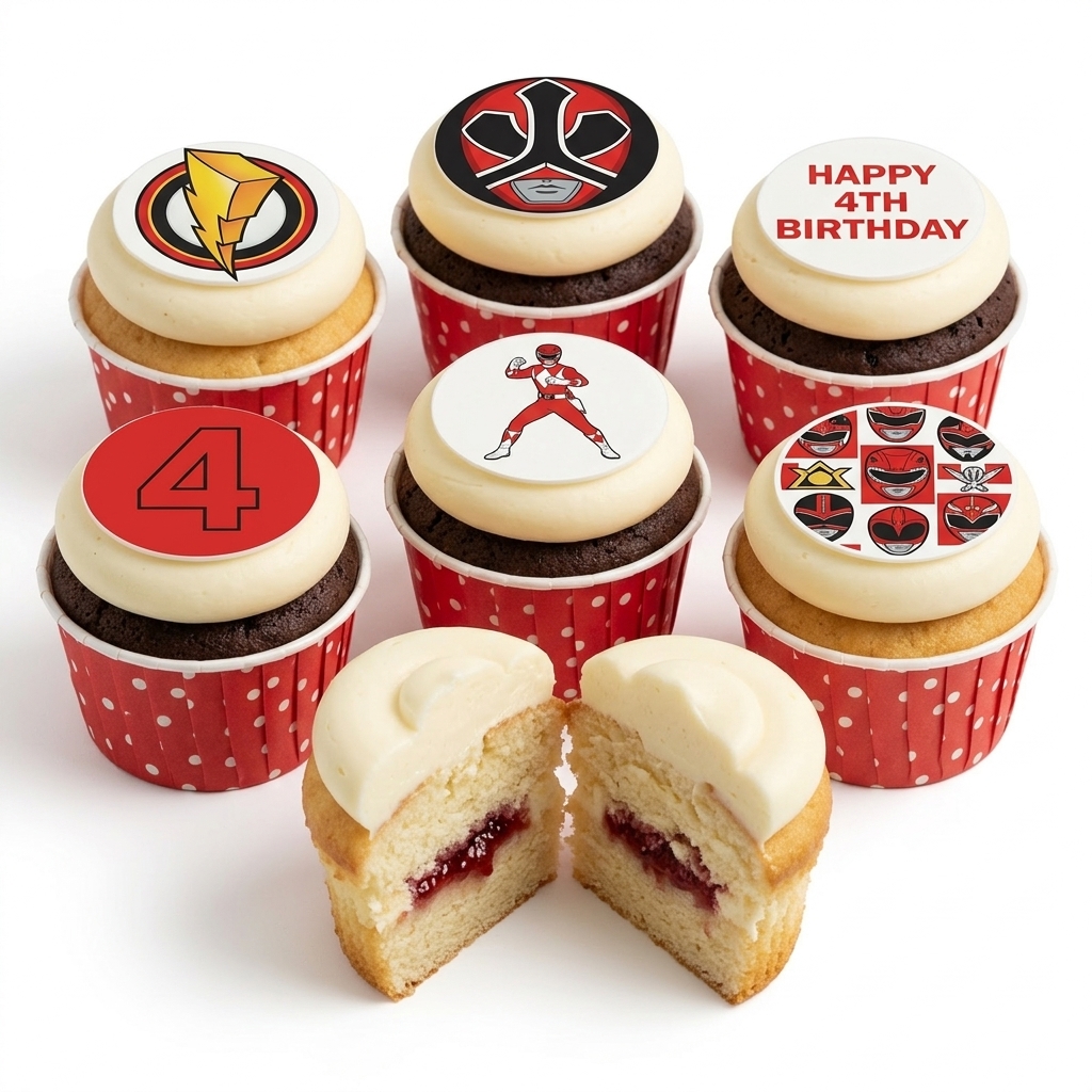 Power Rangers Birthday Cupcakes | Custom Age
