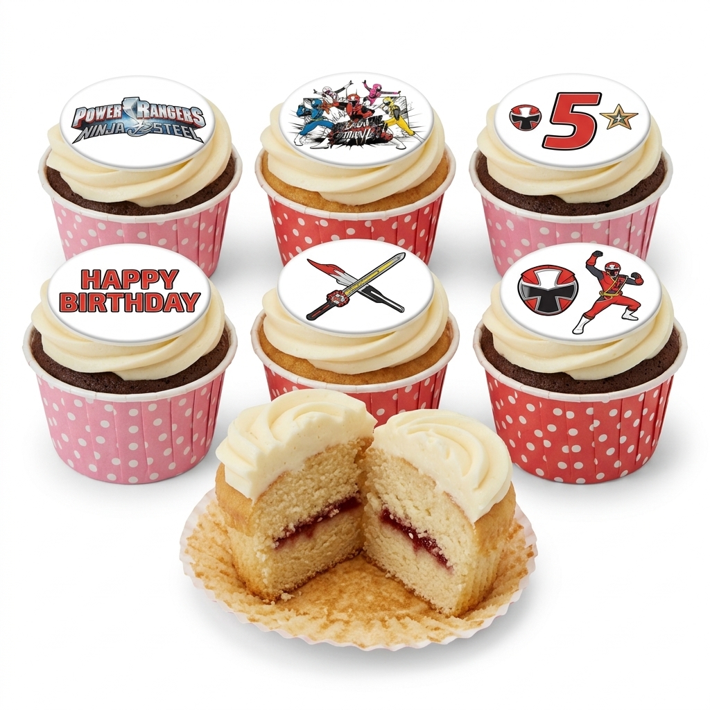 Power Rangers Ninja Steel Birthday Cupcakes