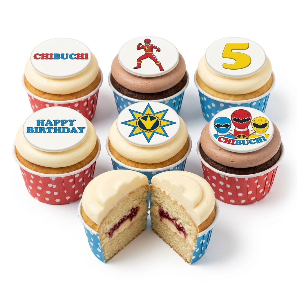 Power Rangers Birthday Cupcakes for Kids