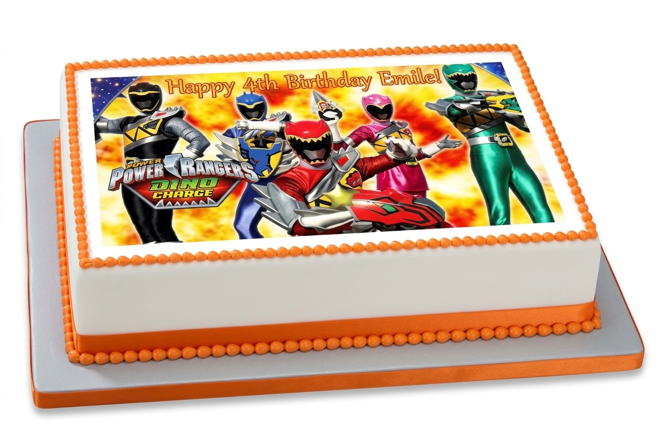 Power Rangers Dino Charge Birthday Cake