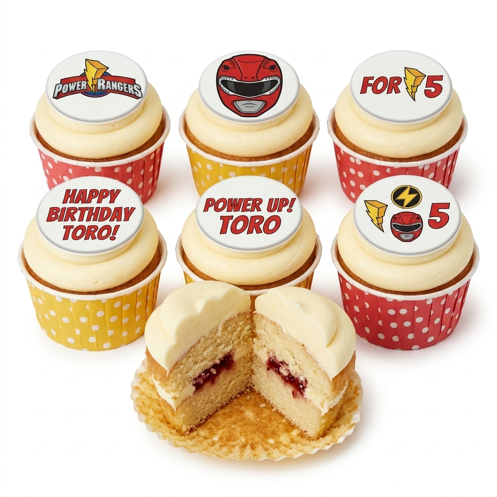 Power Rangers Birthday Cupcakes
