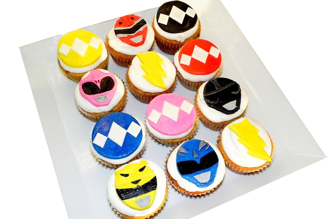 Power Rangers Theme Cupcakes