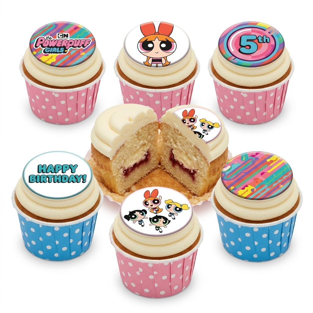 Powerpuff Girls Birthday Cupcakes
