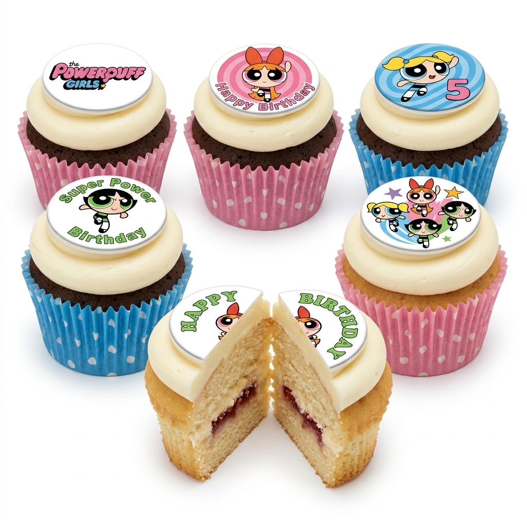 Powerpuff Girls Birthday Cupcakes