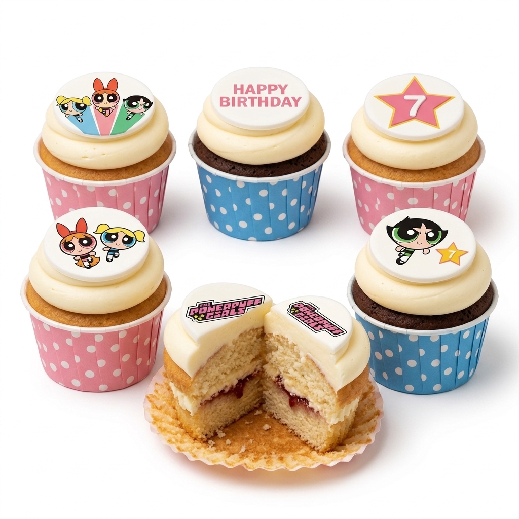 Powerpuff Girls Birthday Cupcakes for Kids