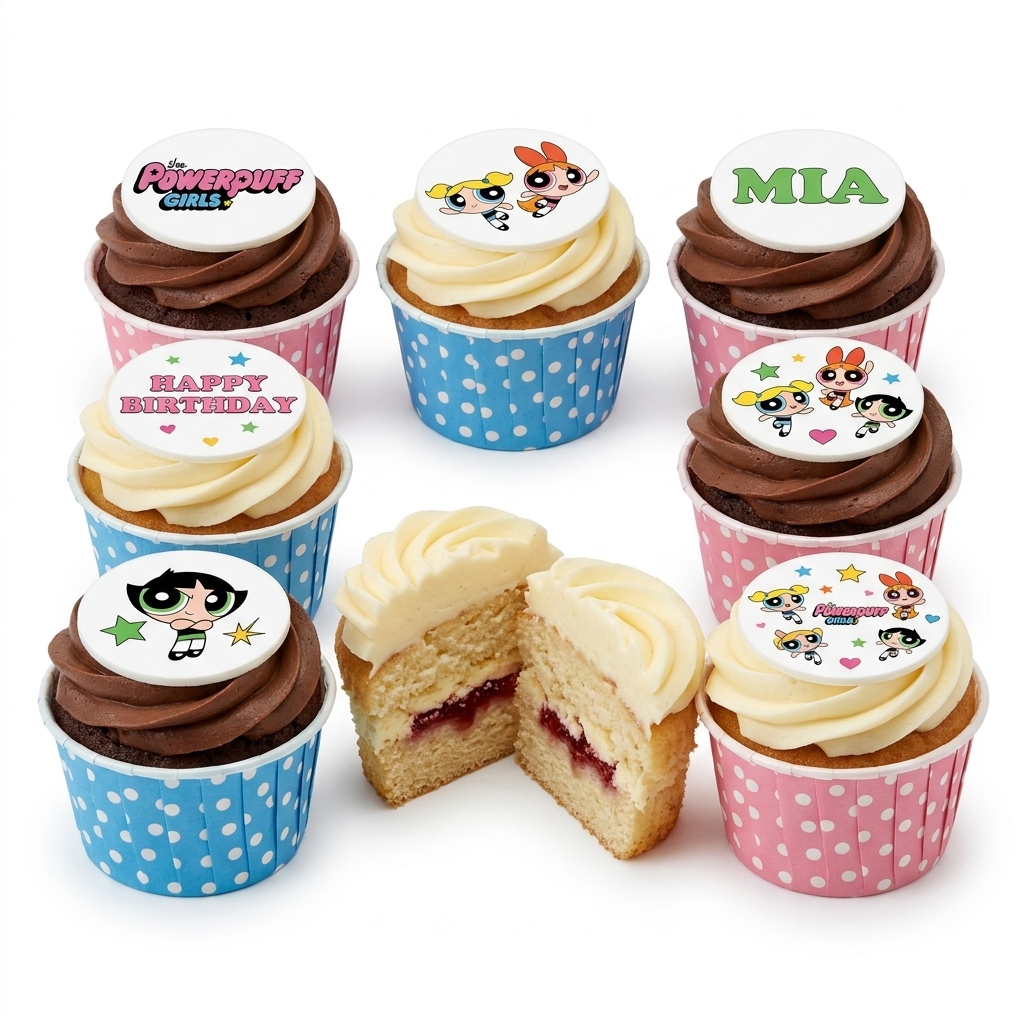 Powerpuff Girls Birthday Cupcakes