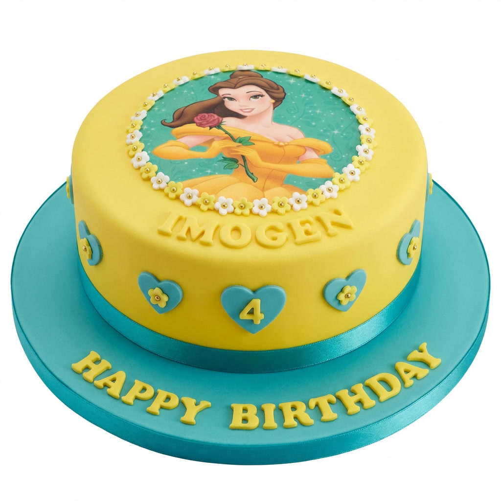 Belle Disney Princess Birthday Cake