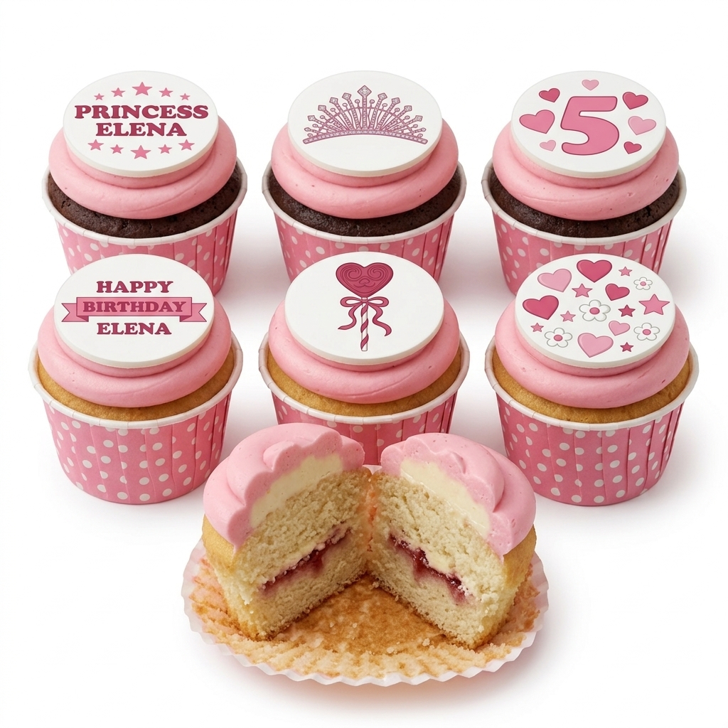 Princess Tiara Birthday Cupcakes