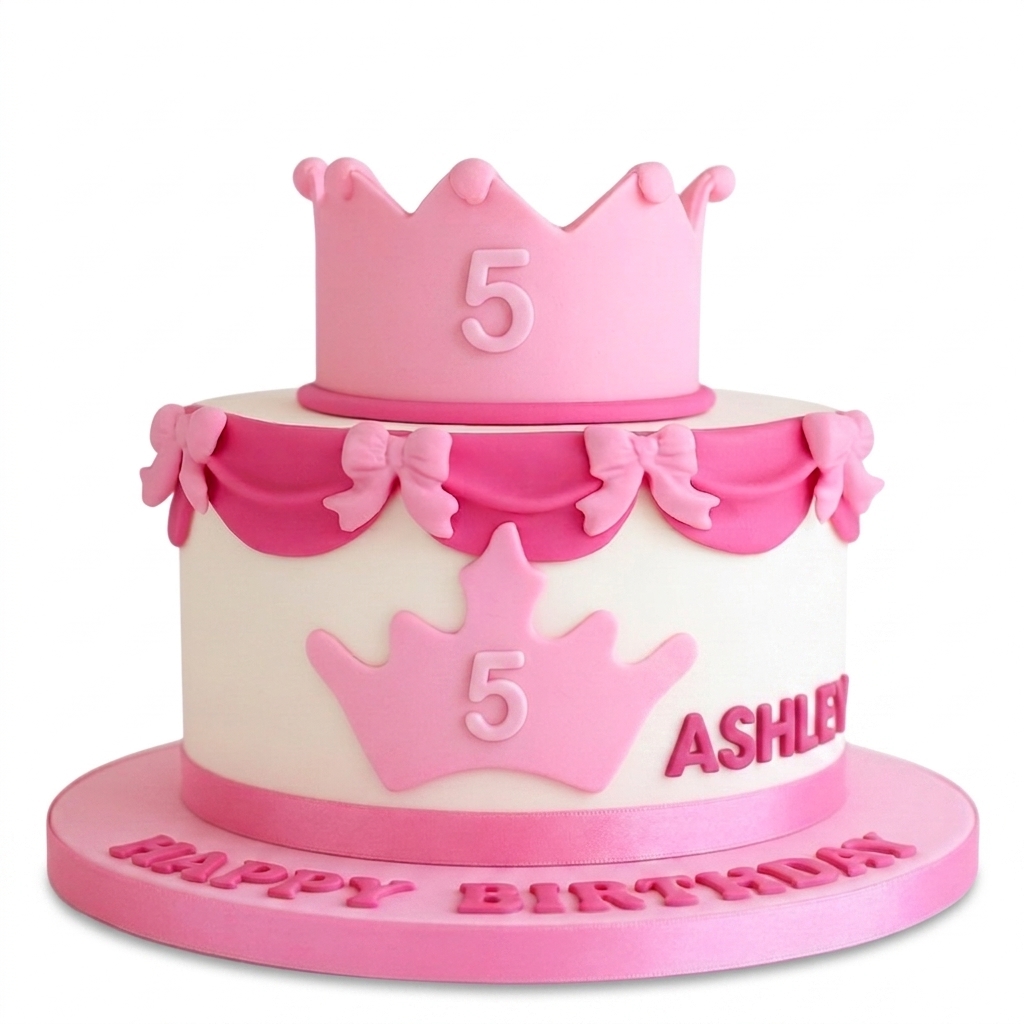 Princess Crown Birthday Cake for Girls