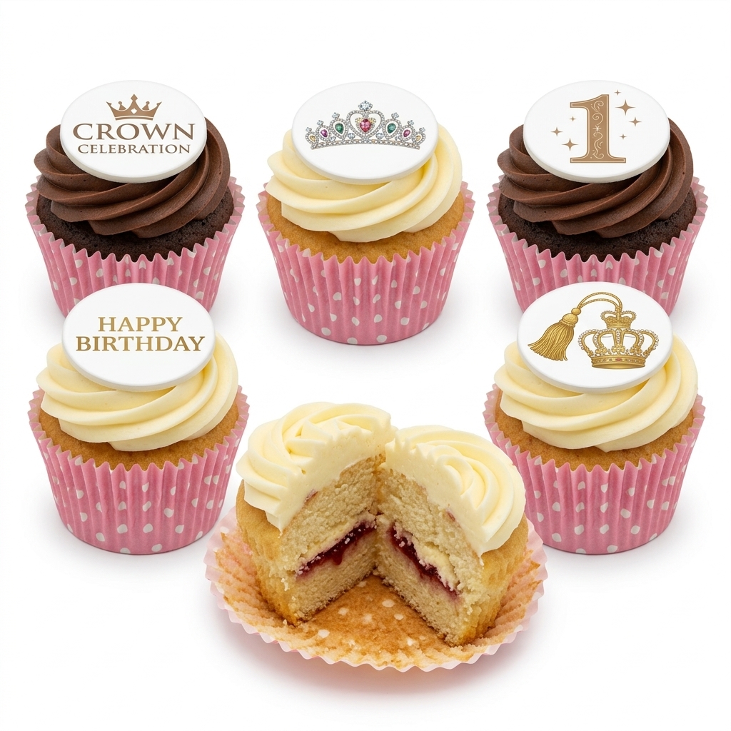 Princess Crown Birthday Cupcakes