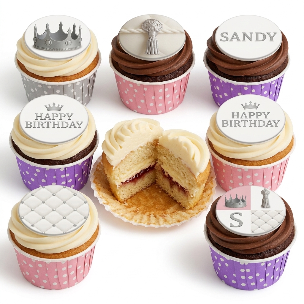 Elegant Ladies Birthday Cupcakes