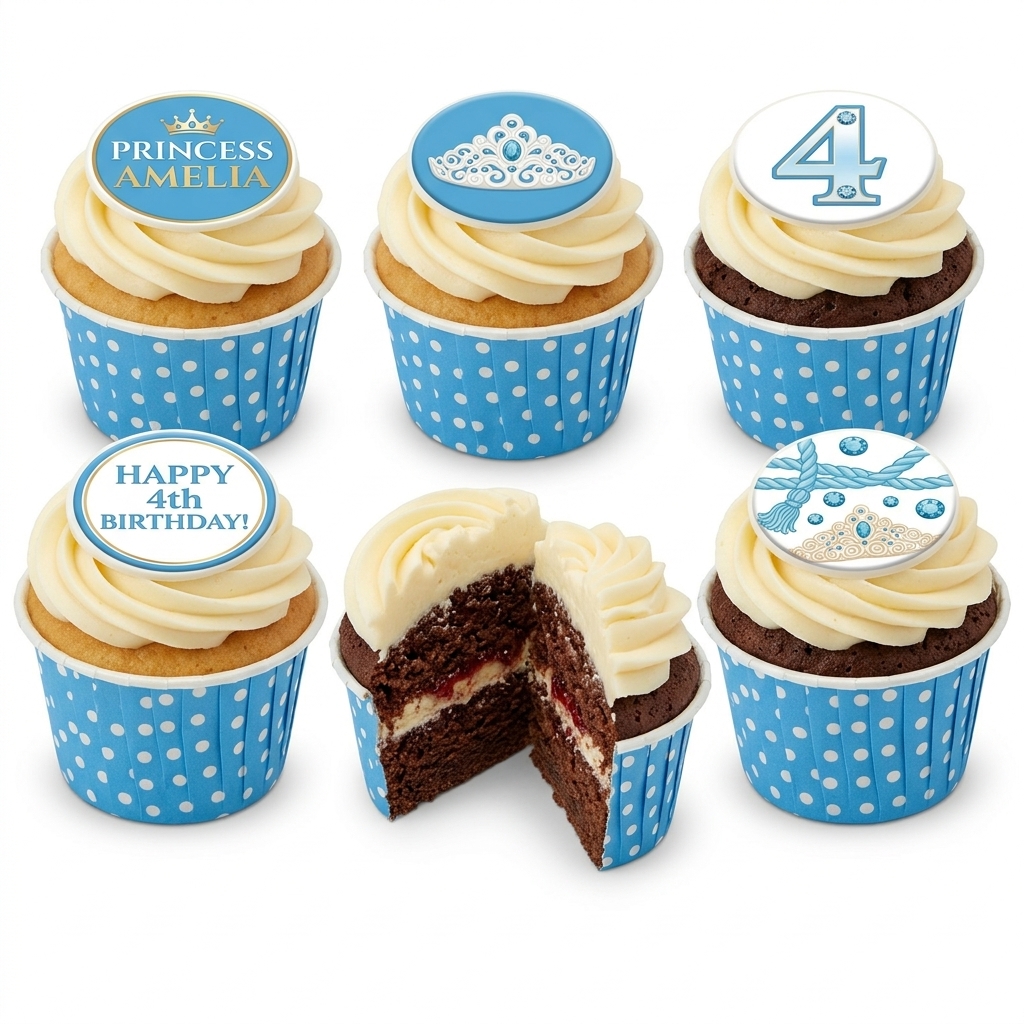Princess Tiara Birthday Cupcakes