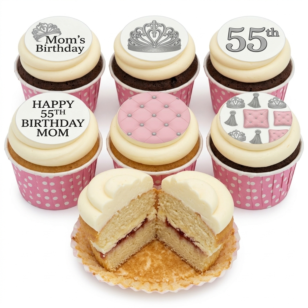 Regal Crown Birthday Cupcakes for Her
