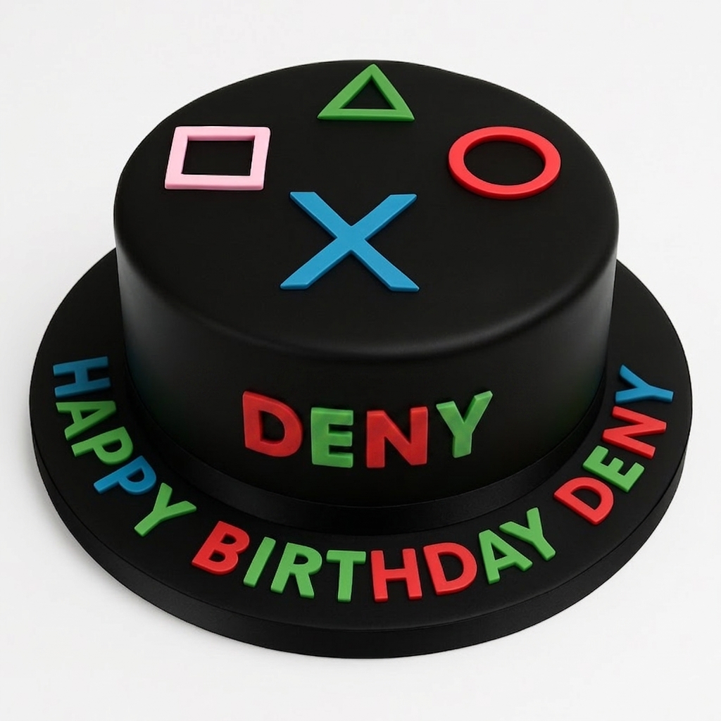 PlayStation Gaming Birthday Cake