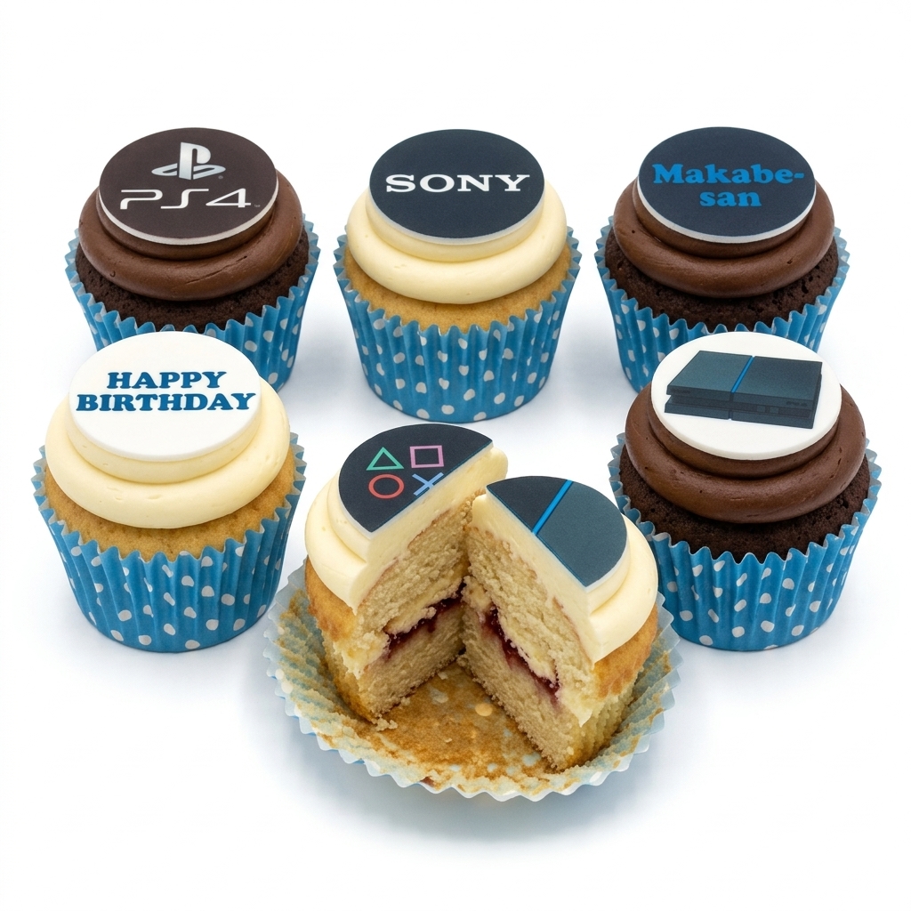 PlayStation PS4 Gaming Birthday Cupcakes