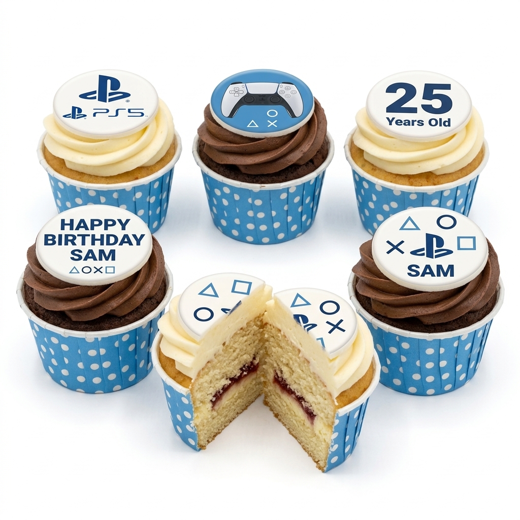 PS5 Gaming Birthday Cupcakes