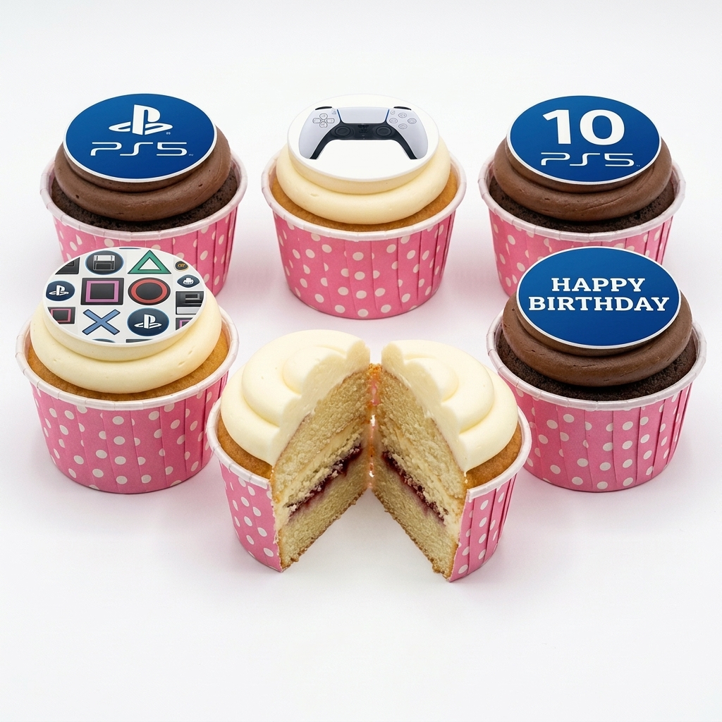PS5 Gaming Birthday Cupcakes