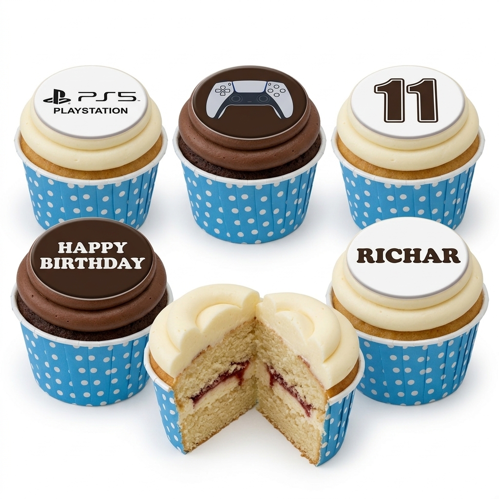 PlayStation Birthday Cupcakes for Kids