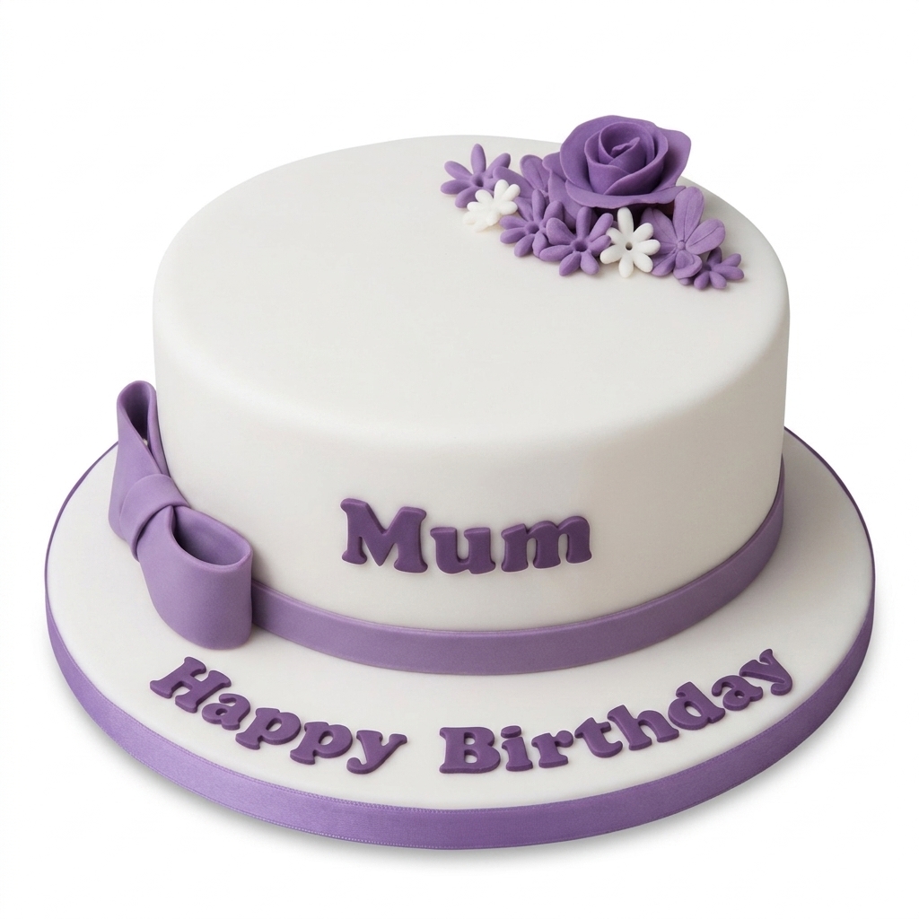 Elegant Floral Birthday Cake for Her