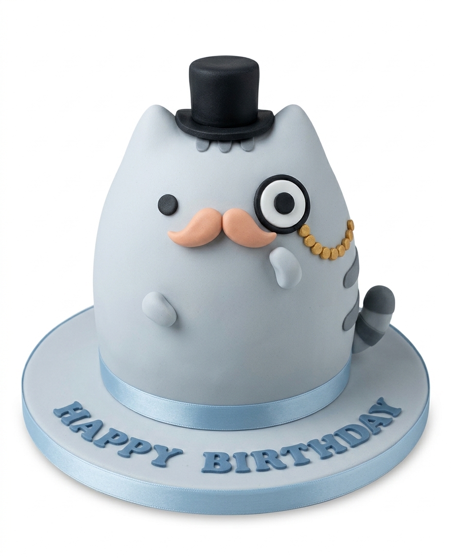 Pusheen The Cat Birthday Cake