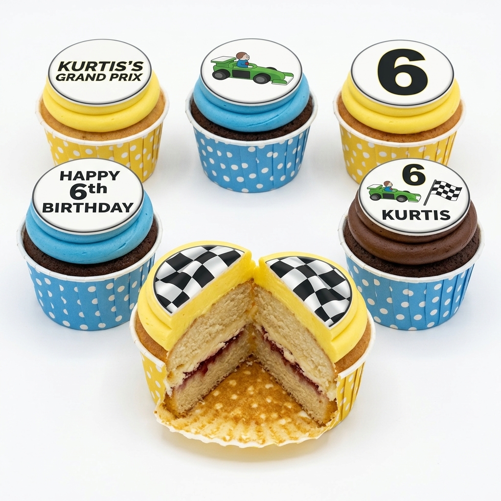Racing Car Birthday Cupcakes