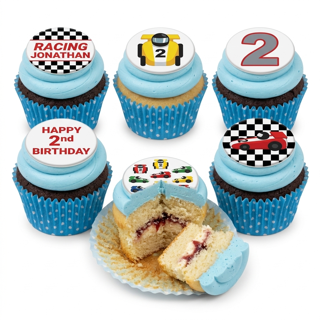Racing Car Birthday Cupcakes