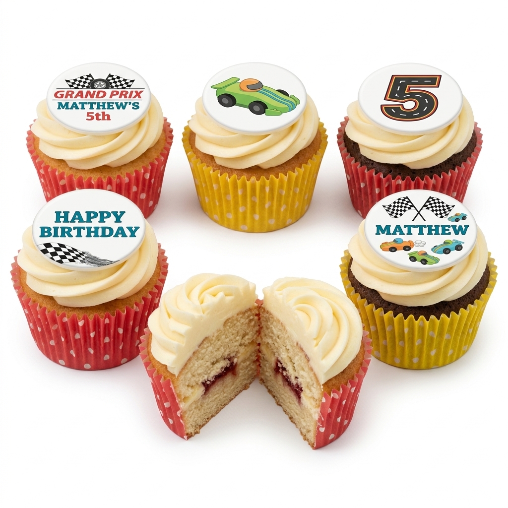 Racing Car Birthday Cupcakes