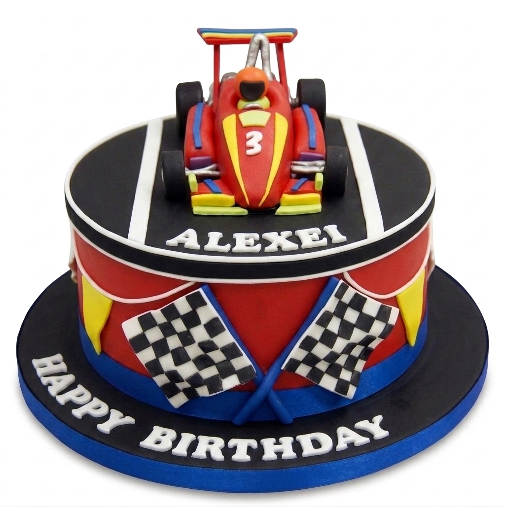 Racing Car Birthday Cake for Boys