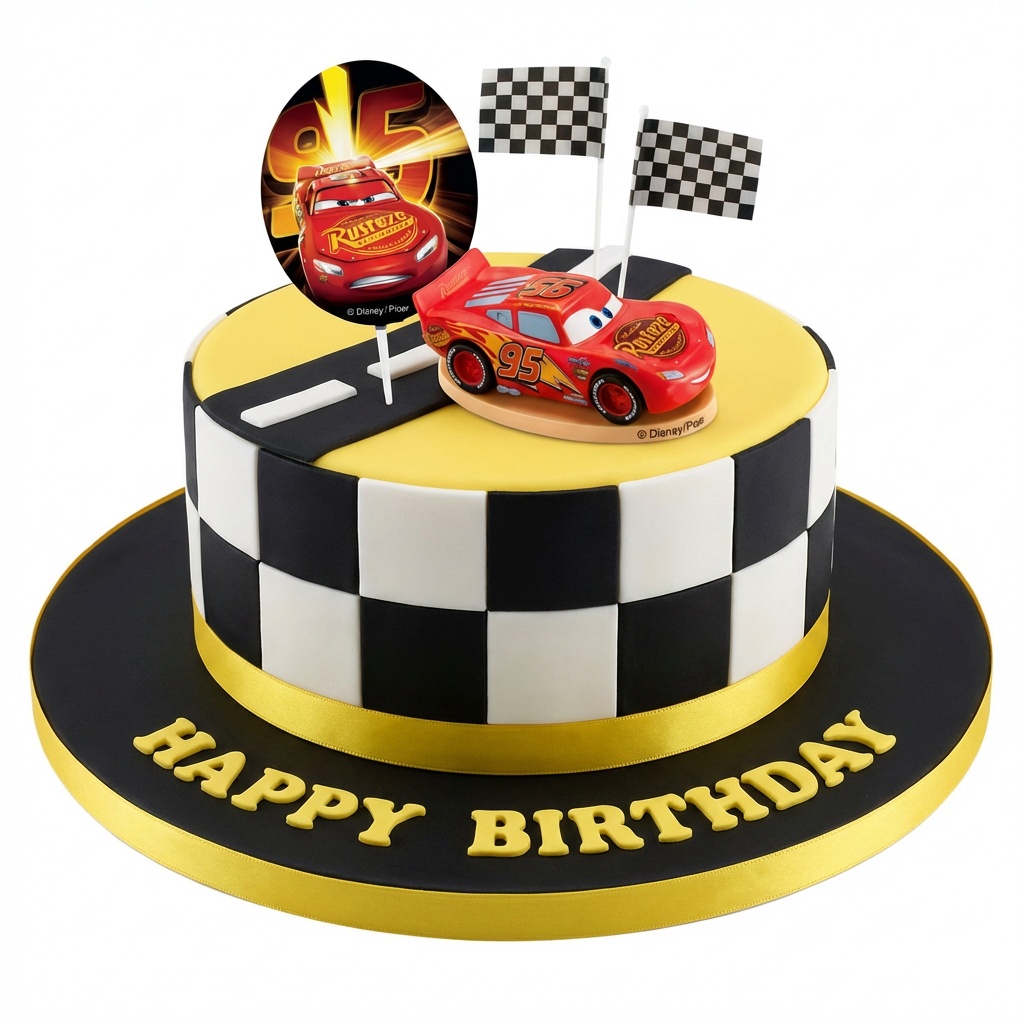 Disney Cars Lightning McQueen Kids Birthday Cake