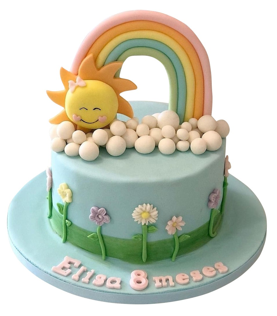 Rainbow Cake 8th Birthday Cake