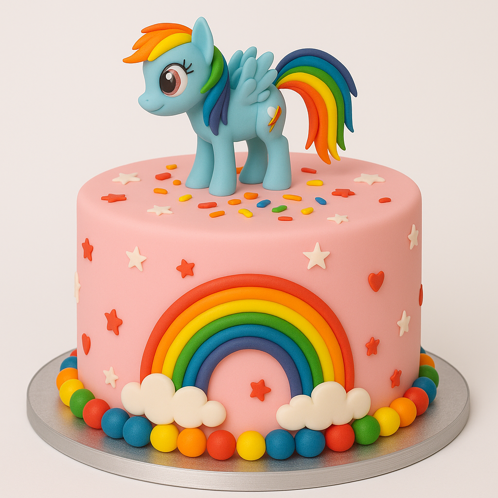 Rainbow Dash Cake